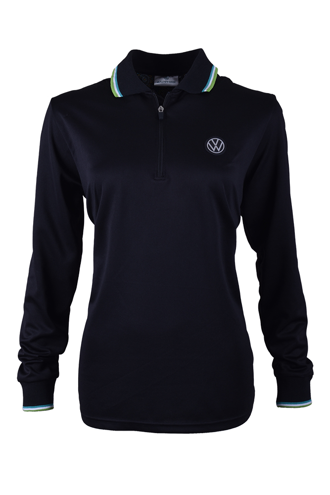 Volkswagen Record Volume Long Sleeve Performance Golfer, Dri-Tech, Black - Image 4